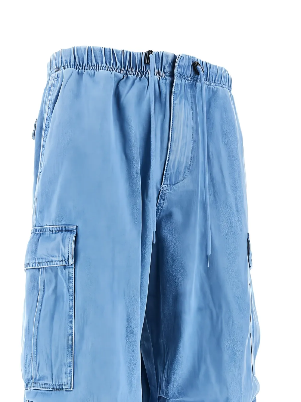 Obey Broek met wijde pijpen - Blauw