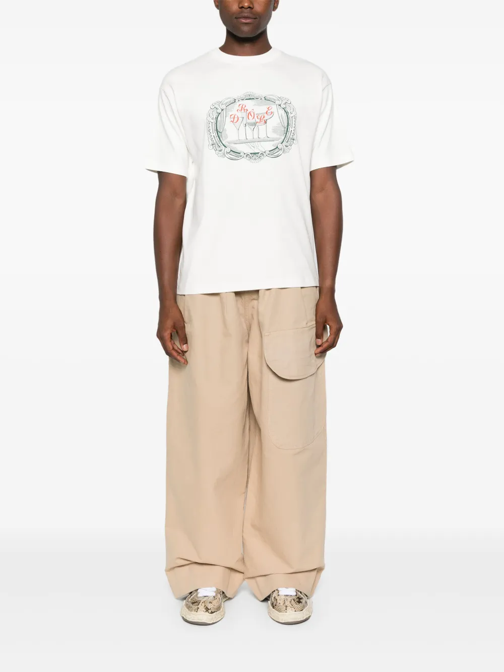 Drôle De Monsieur graphic-print T-shirt - Wit