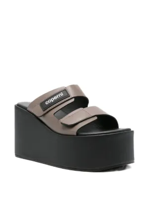 関税込COPERNI サンダル Leather platform sandals926740 Leather platform sandals in black - Coperni | Mytheresa