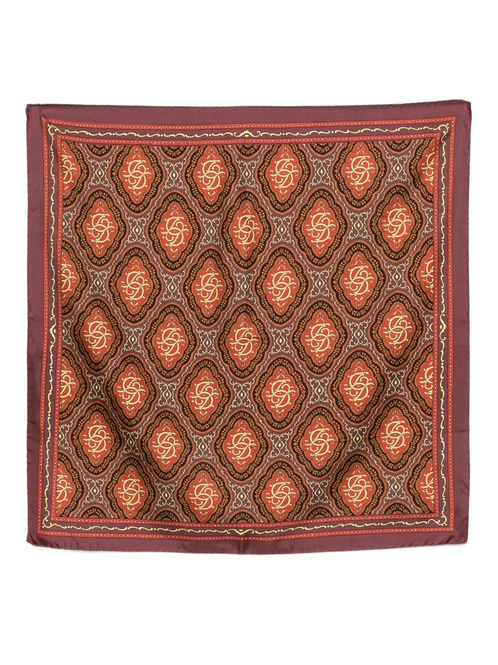 Drôle De Monsieur geometric-pattern scarf | Red | Image 1