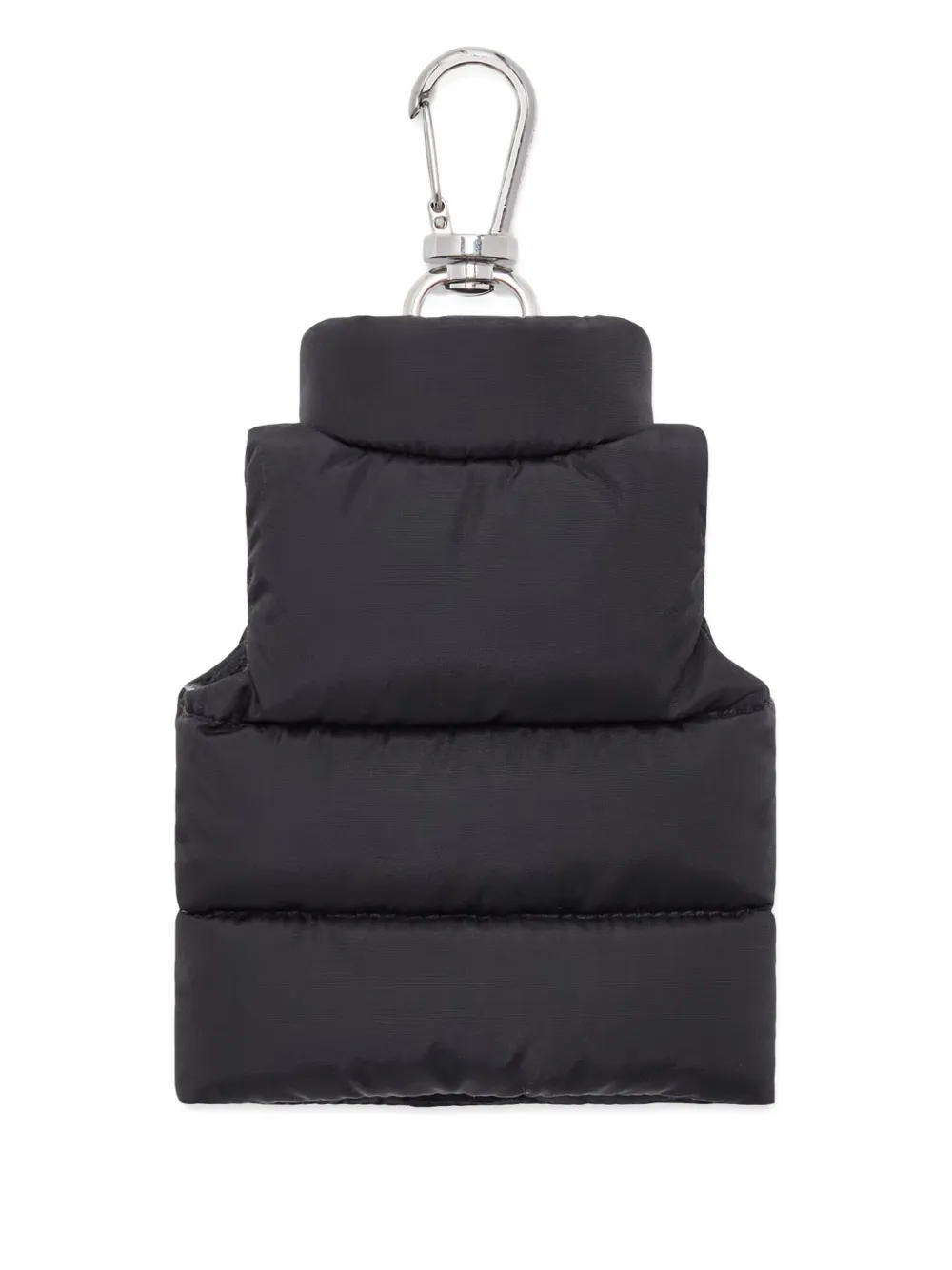 Moncler quilted vest keyring - Nero