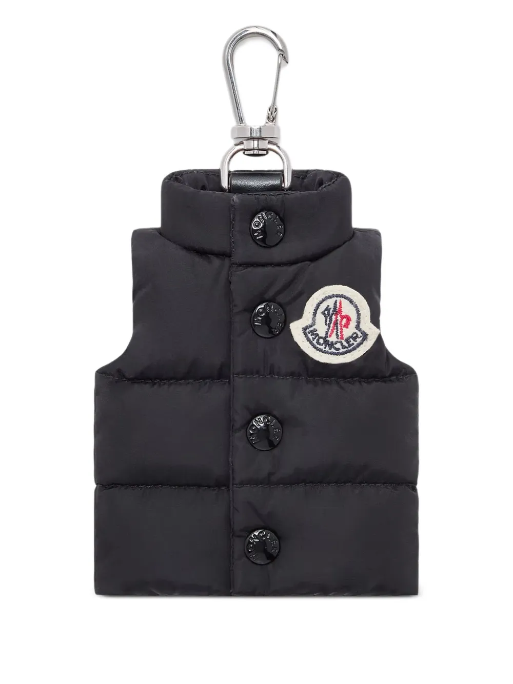 Moncler Gewatteerde sleutelhanger Zwart