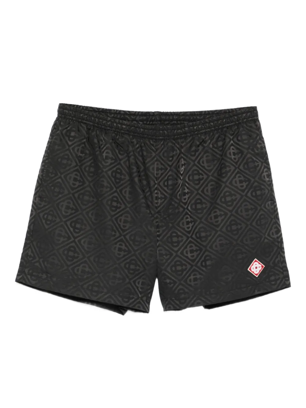 Casablanca monogram-pattern swim shorts | Black | Image 1