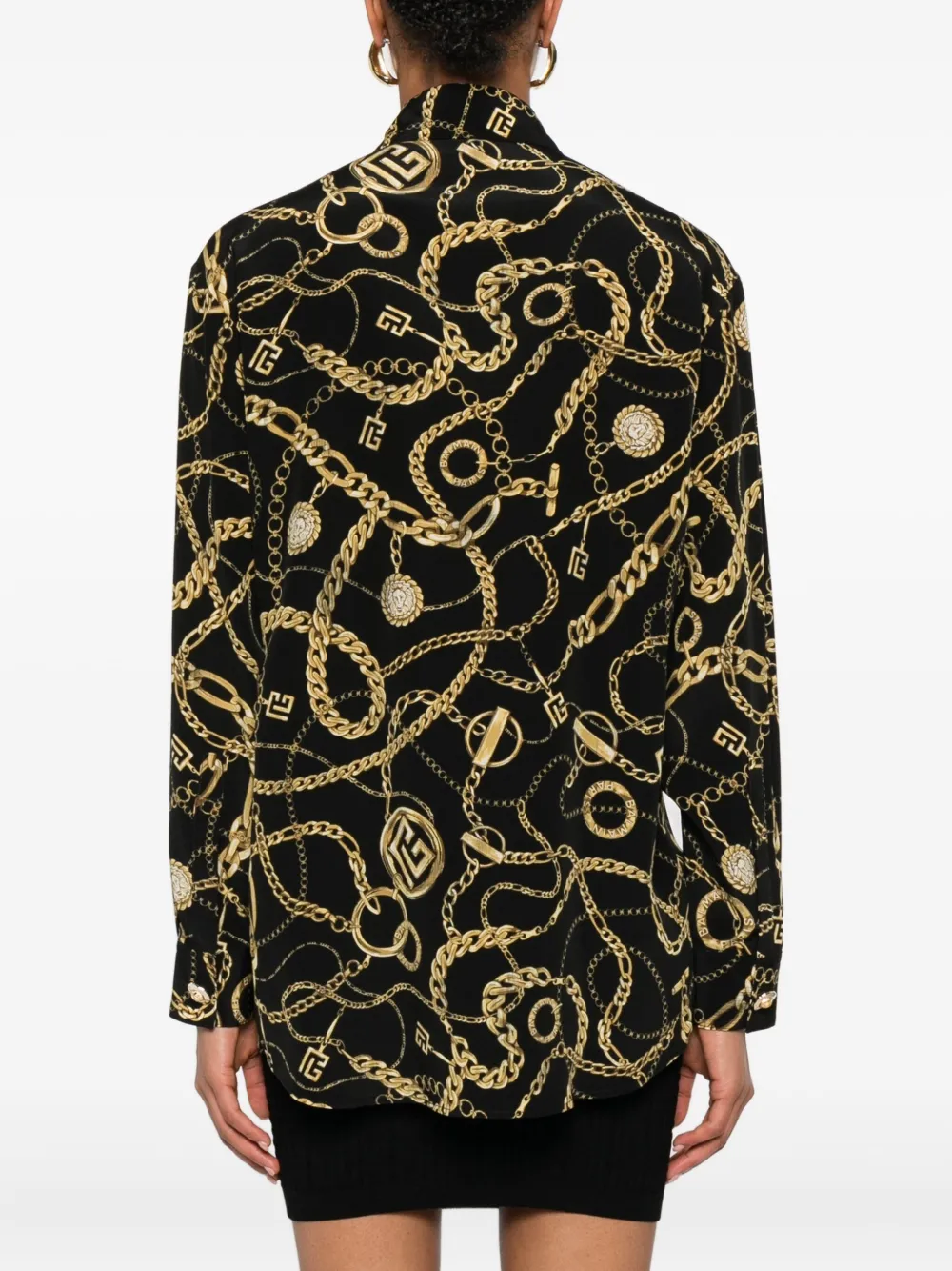 Balmain Zijden blouse Zwart