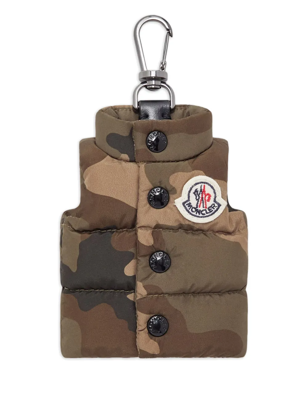 Moncler カモフラージュ パデッドベスト キーチェーン - グリーン Moncler カモフラージュ パデッドベスト キーチェーン - グリーン