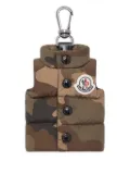 Moncler puffer-vest keychain - Green