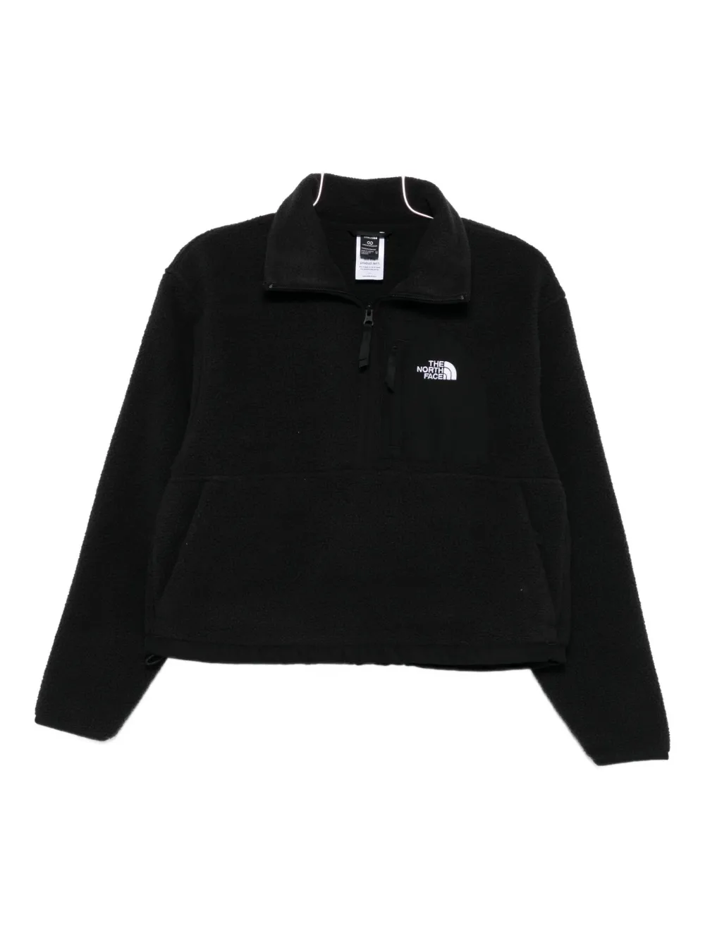 The North Face Zip-up Logo Sweatshirt In Black