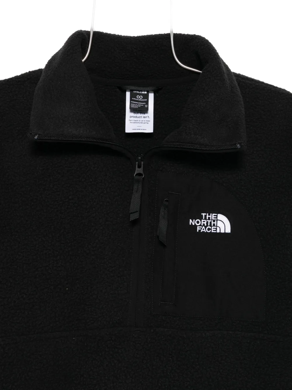 The North Face Zip-up Logo Sweatshirt In Black