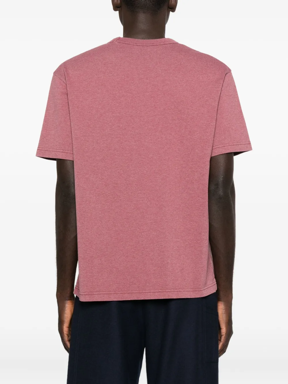 Apc Crew Neck Short Sleeve T-shirt With Straight Hem In Pink