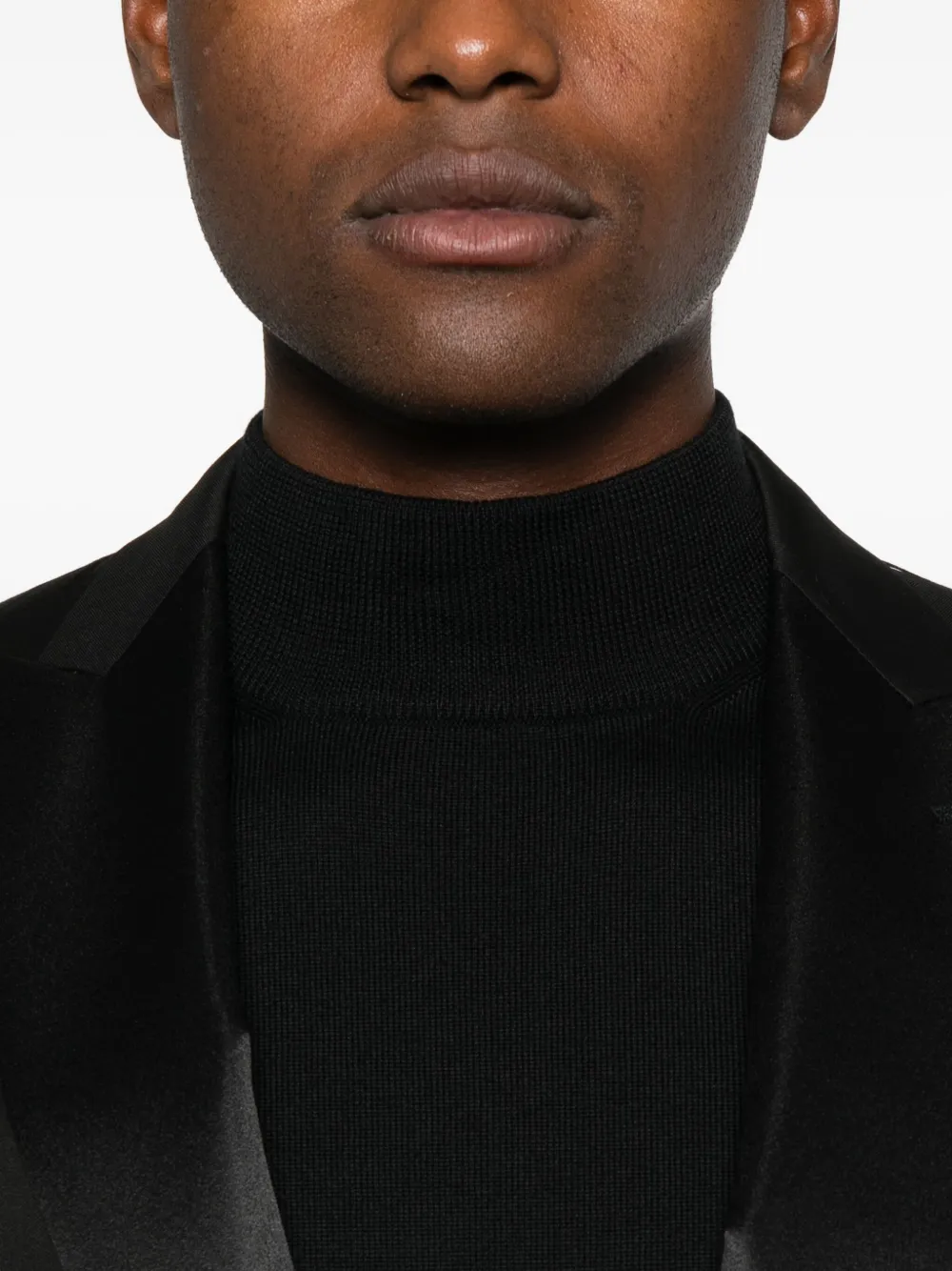 Tagliatore Turtleneck Sweater With Ribbed Collar And Cuffs In Black
