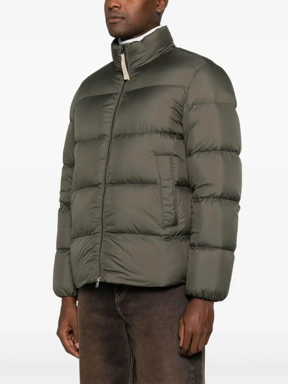 Woolrich Donsjack met rits Groen