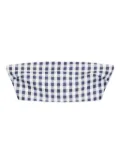 Self-Portrait gingham-check top - Blue