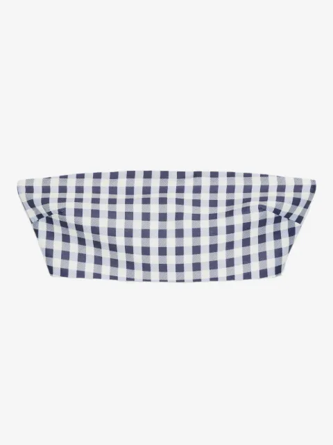 Self-Portrait gingham-check top
