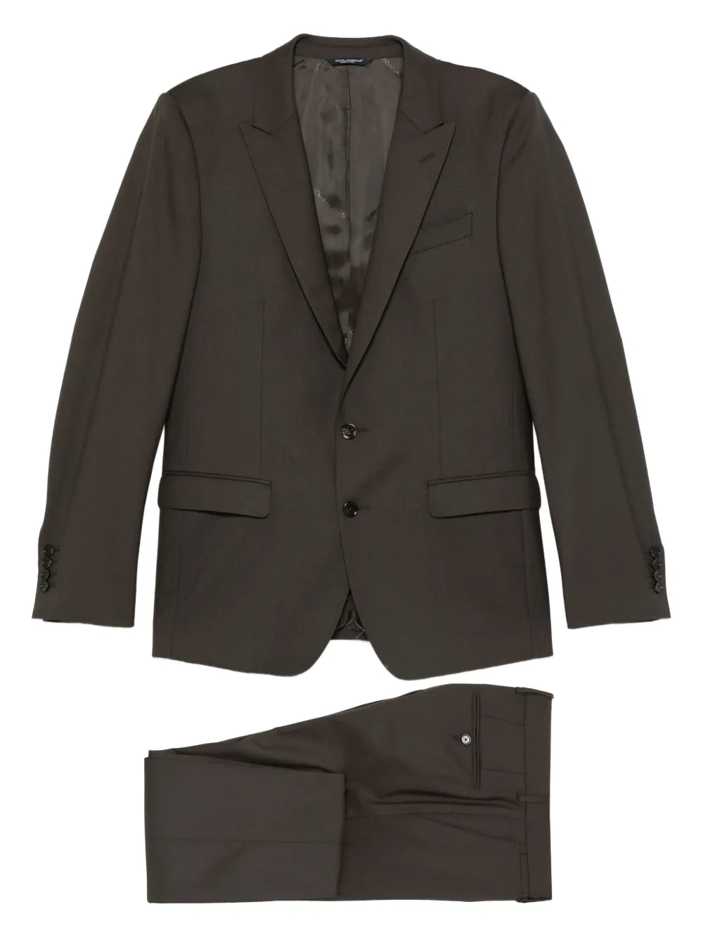 Dolce & Gabbana single-breasted wool suit | Brown | Image 1