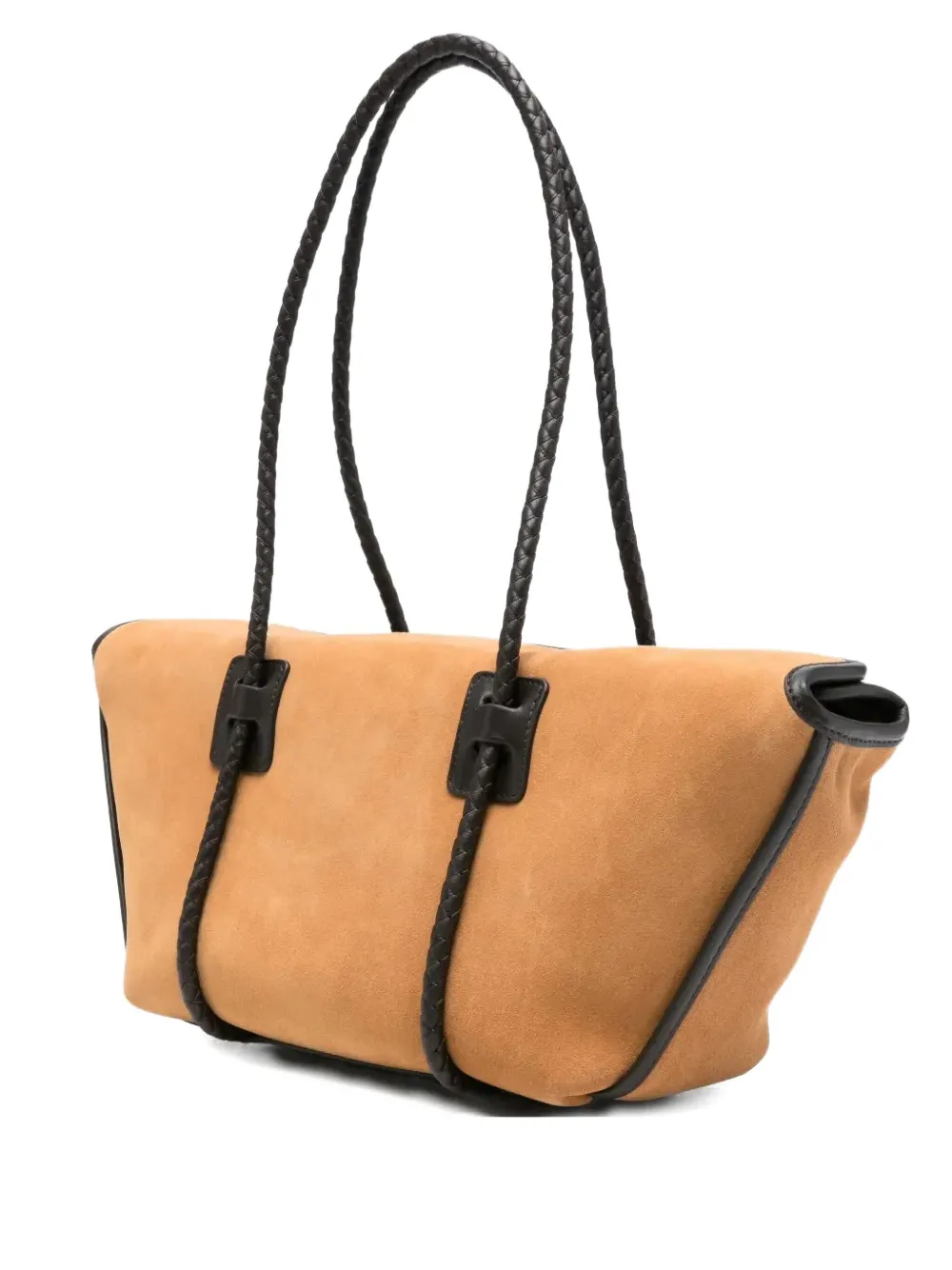 Hereu Forna Braided Handle Shoulder Bag In Brown