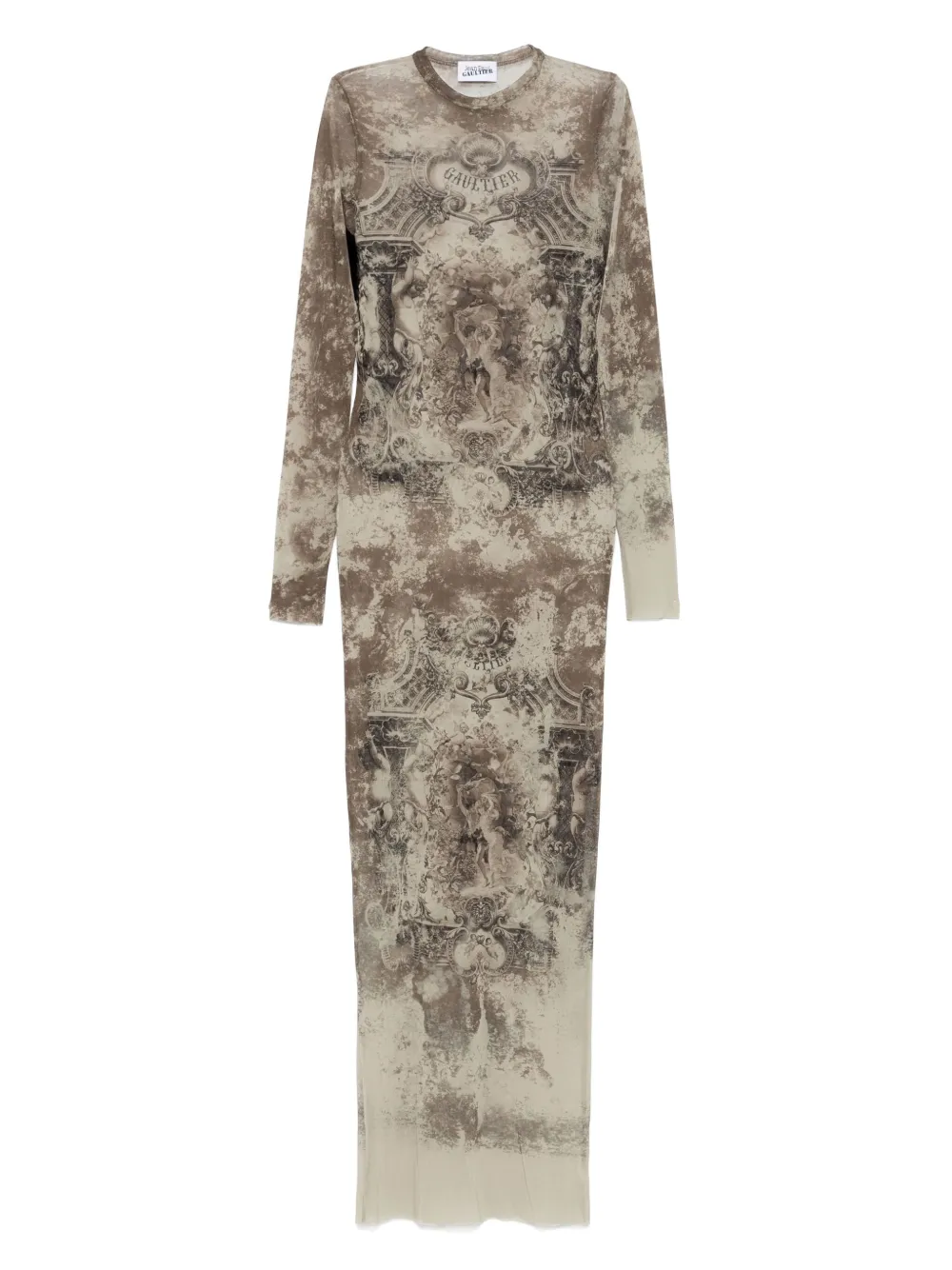 JEAN PAUL GAULTIER GRAPHIC-PRINT MAXI DRESS 