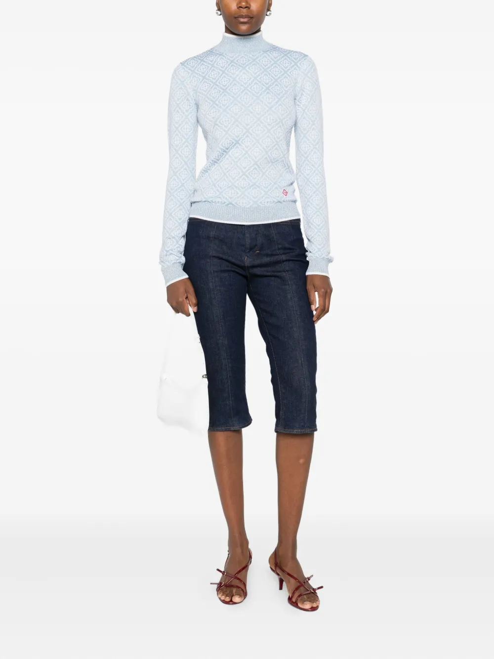 Casablanca geometric-pattern mock-neck top | Knitted Sweaters | Image 2