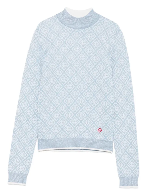Casablanca モックネック トップ | ブルー | FARFETCH JP