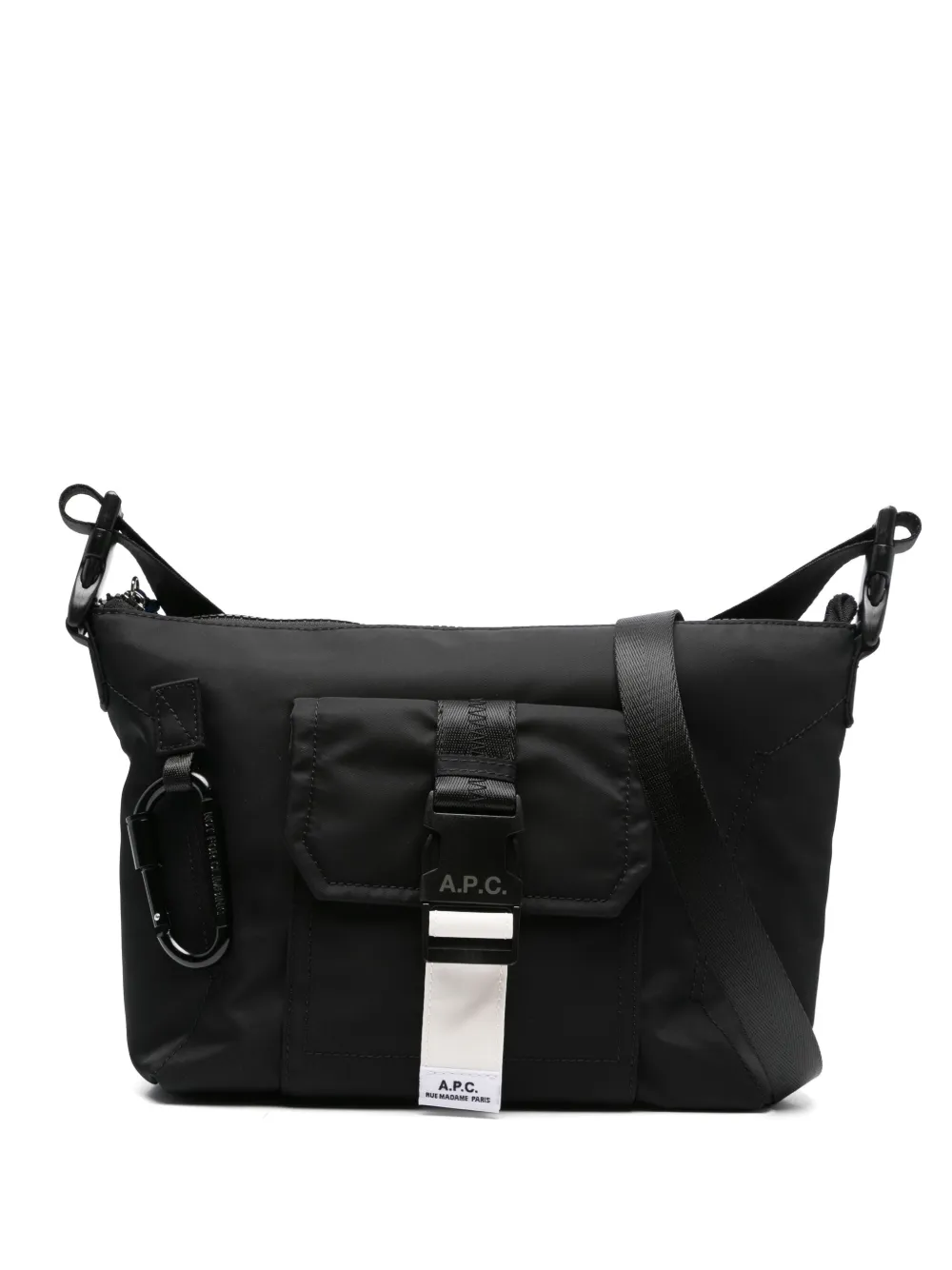 A.P.C. logo-print shoulder bag | Black | Image 1