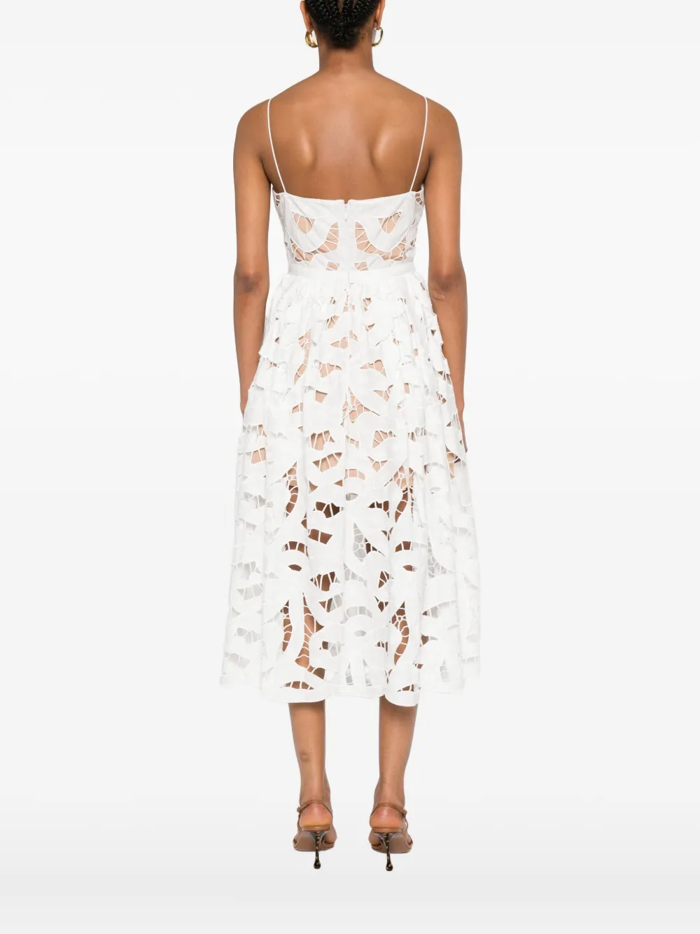 Self-Portrait floral lace dress Wit