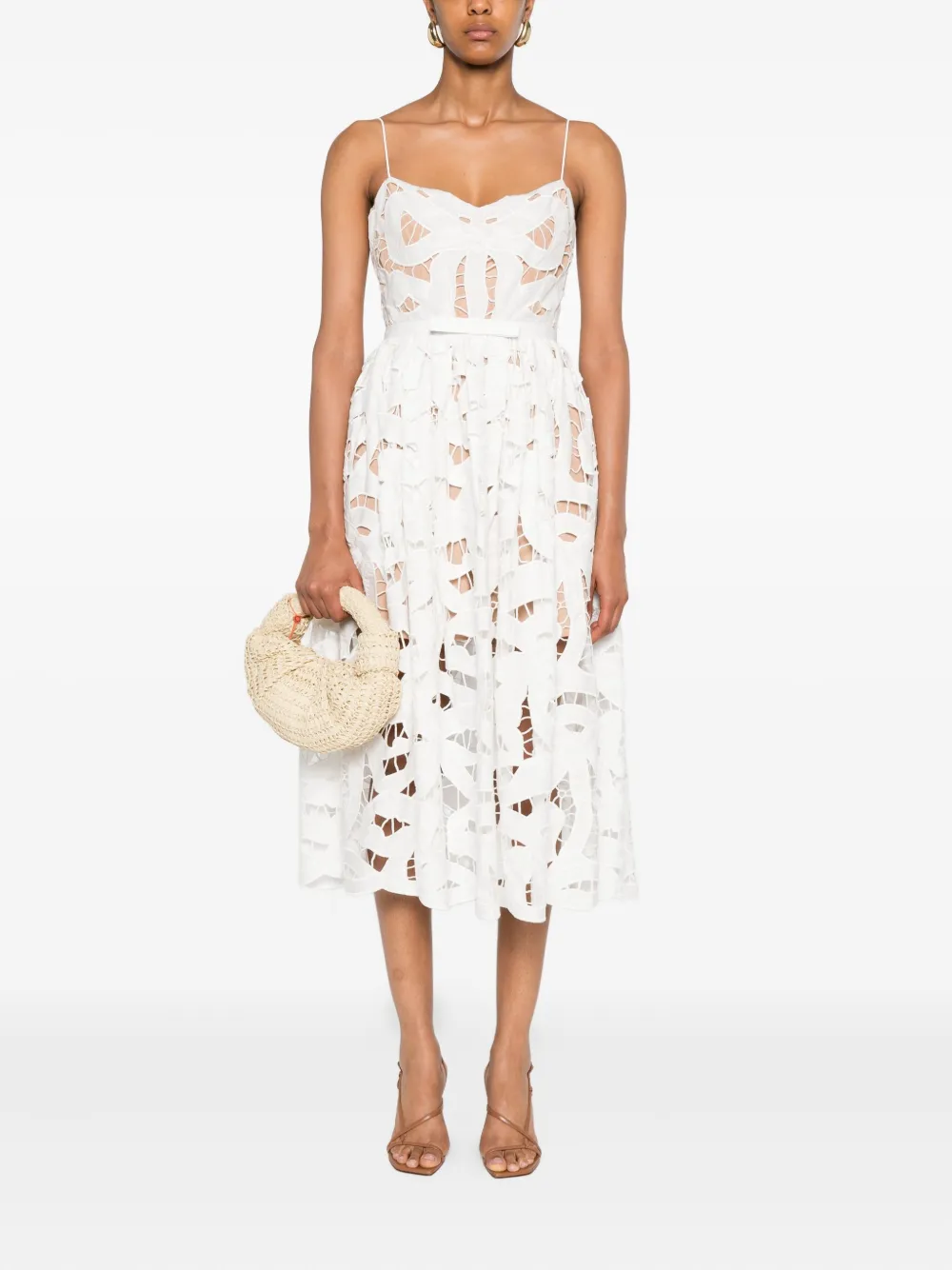 Self-Portrait floral lace dress Wit