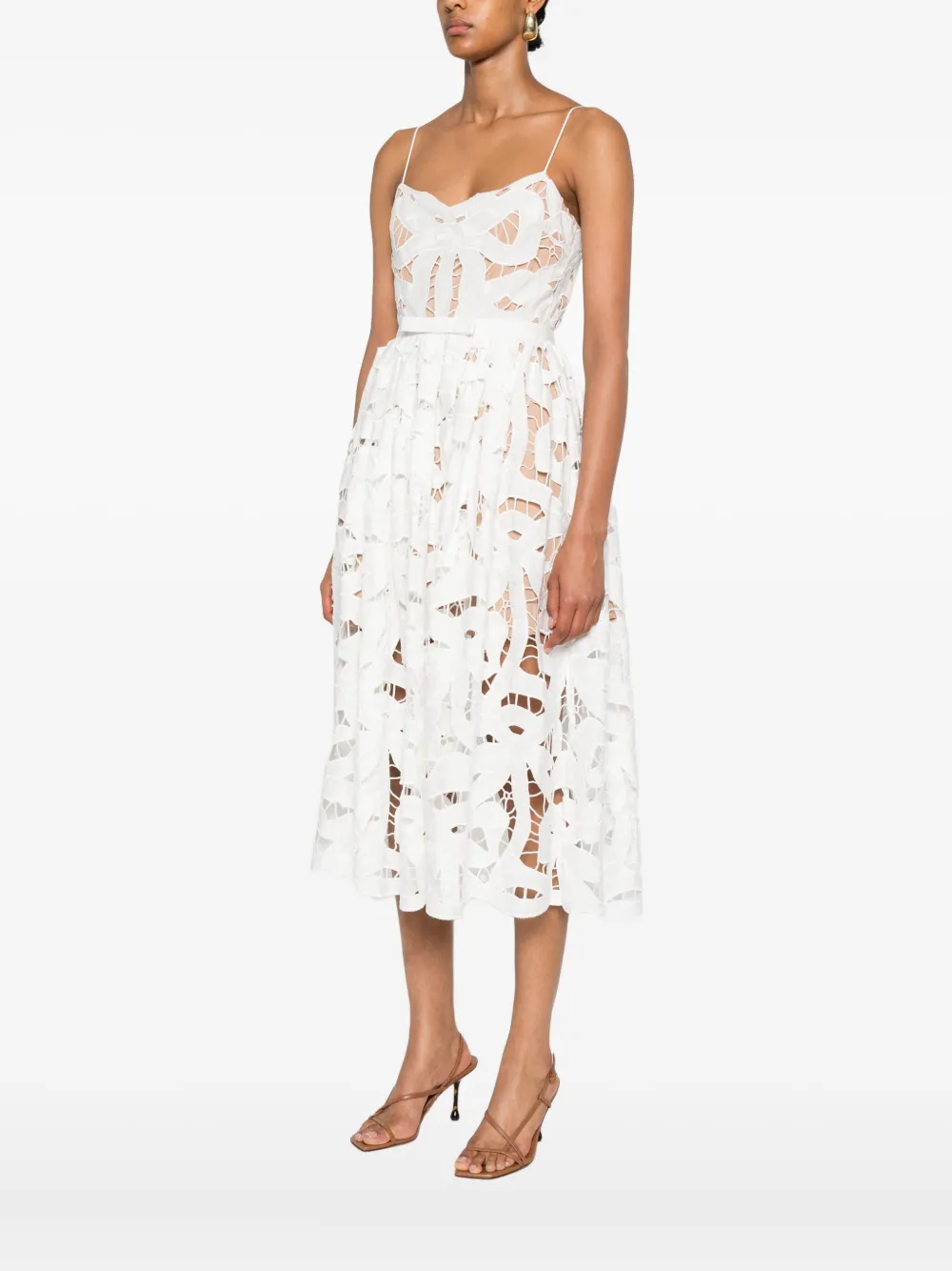 Self-Portrait floral lace dress Wit