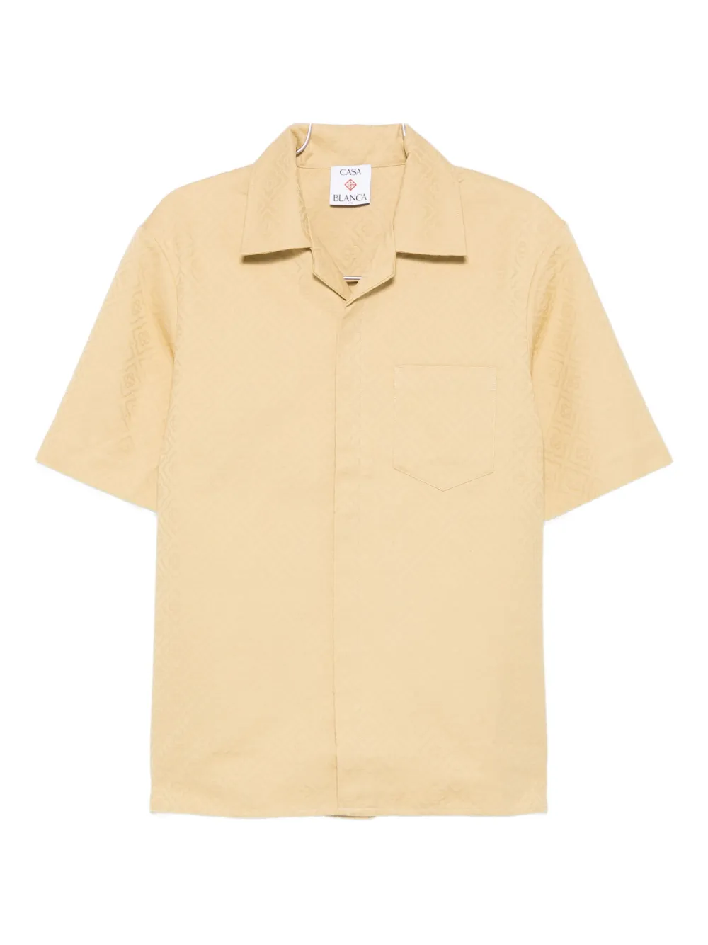 monogram-pattern shirt