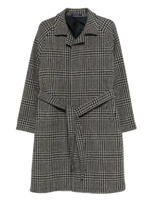 Prada チェック コート | ホワイト | FARFETCH JP