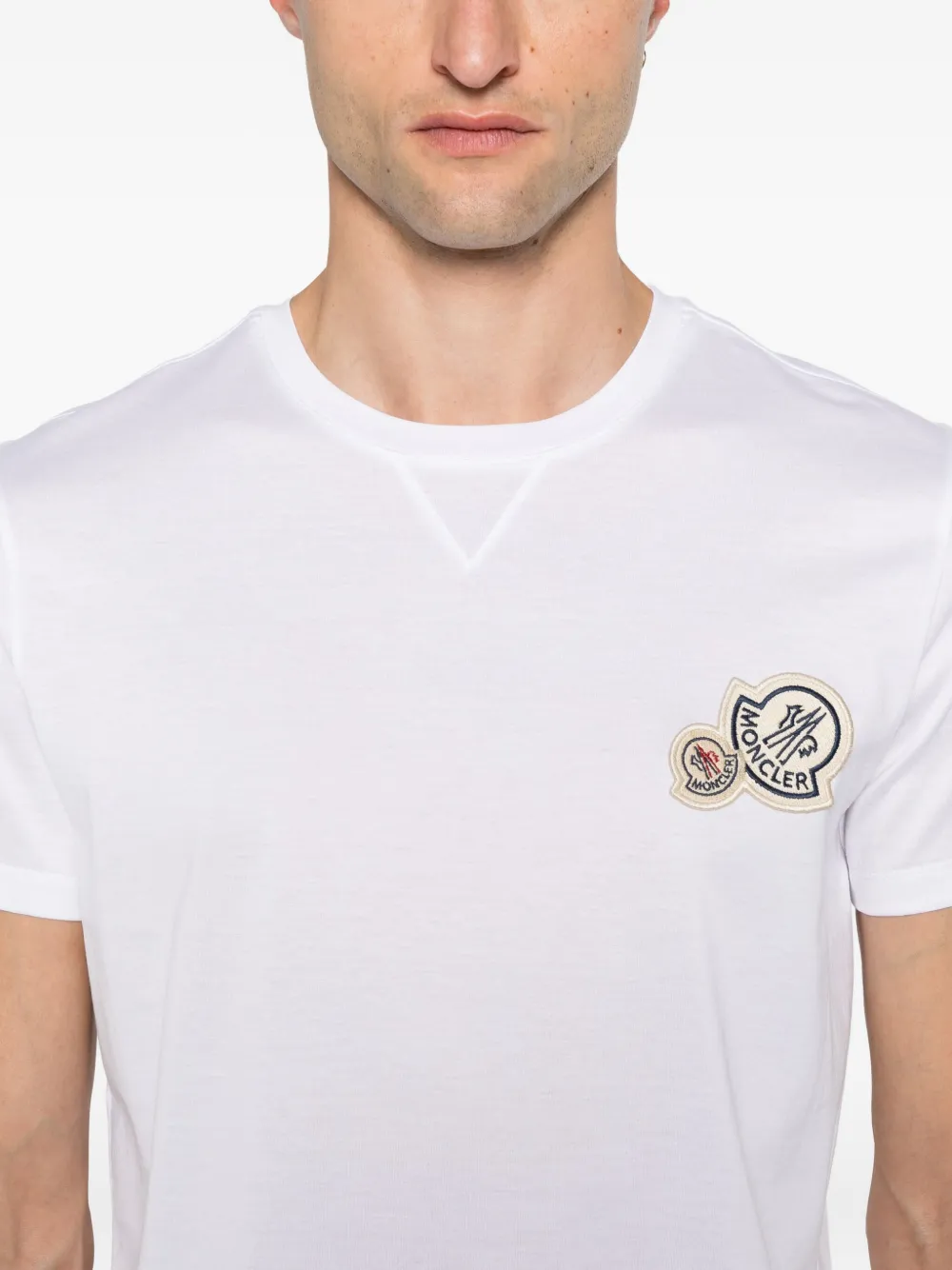 Moncler T-shirt met logopatch Wit