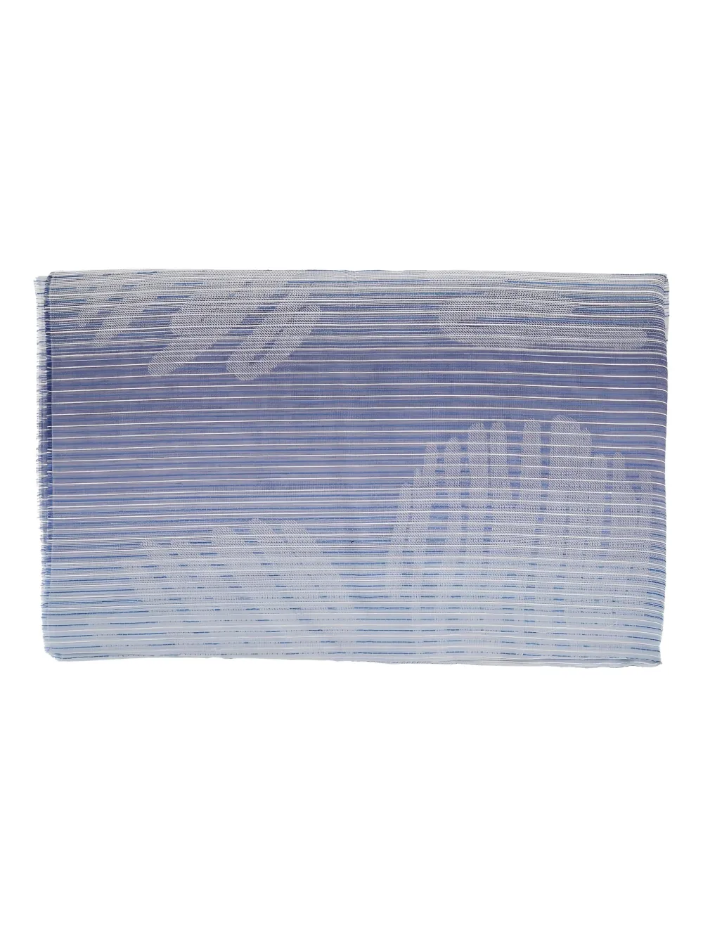 Emporio Armani cotton-blend scarf - Blauw