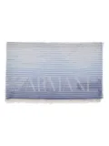 Emporio Armani cotton-blend scarf - Blue