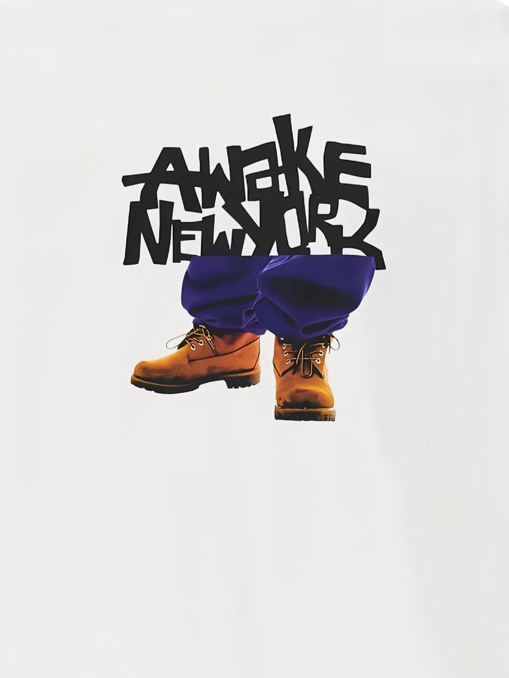 Awake NY graphic-print T-shirt - Wit