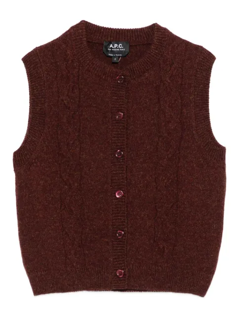 A.P.C. cable-knit sleeveless vest
