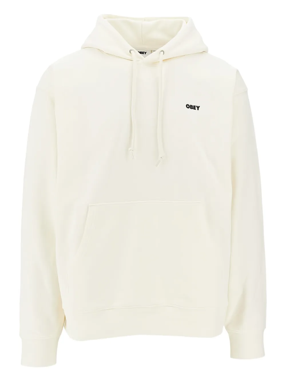 Obey logo-print hoodie | White | Image 1