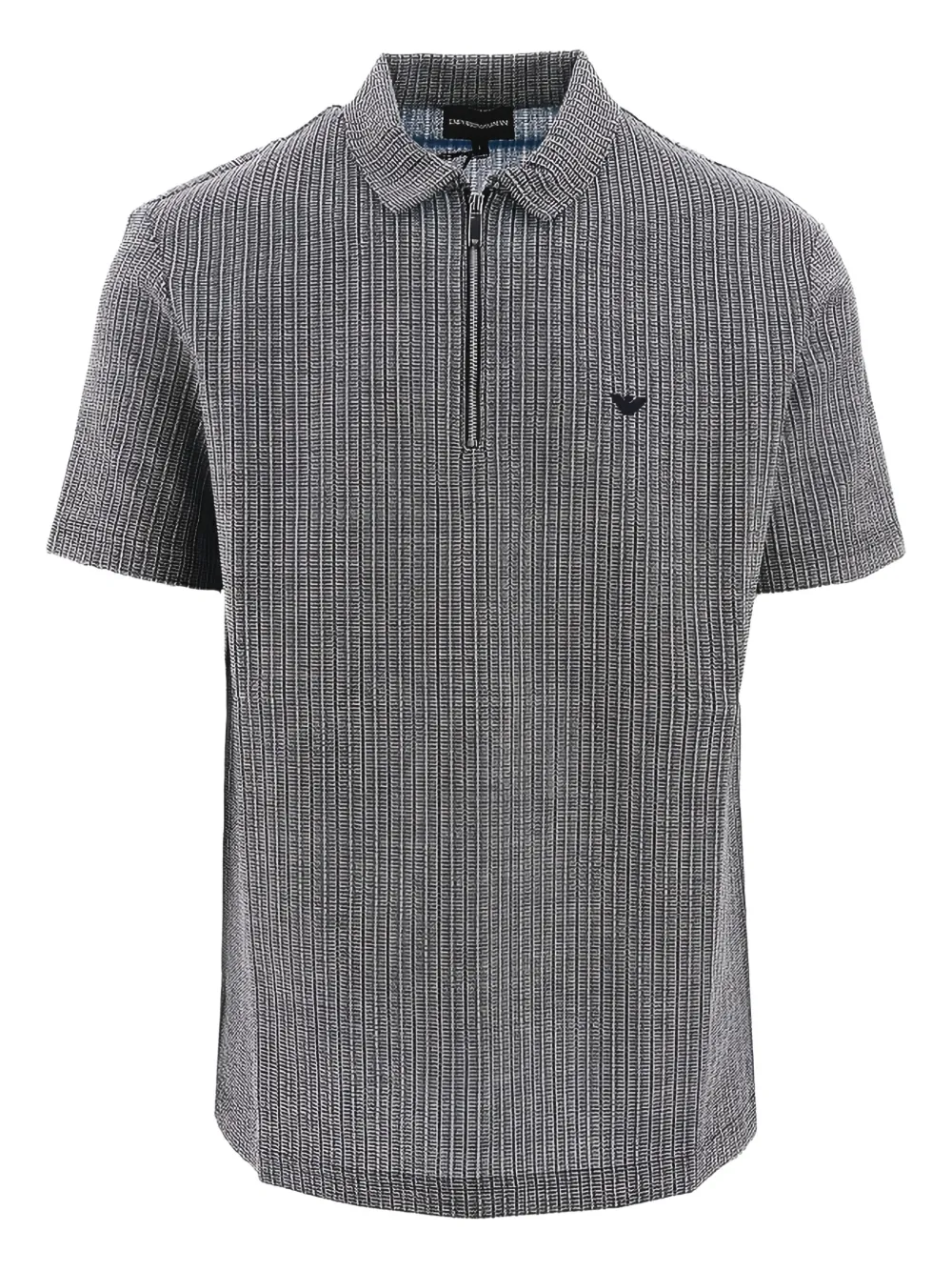 Emporio Armani logo-embroidered polo shirt - グレー Emporio Armani logo-embroidered polo shirt - グレー