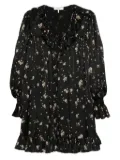 Chloé floral ruffled mini dress - Black
