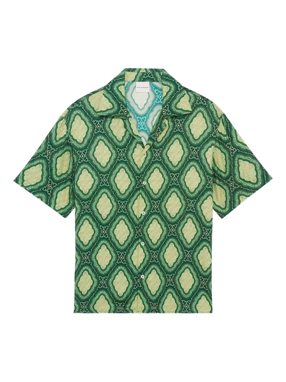 Drôle De Monsieur patterned short-sleeve shirt | Green | Image 1