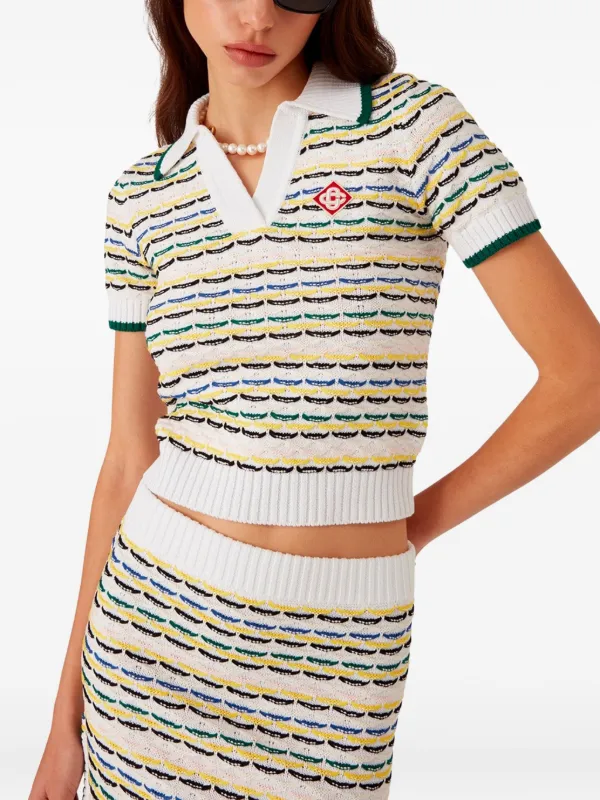 Casablanca ストライプ トップ | ホワイト | FARFETCH JP