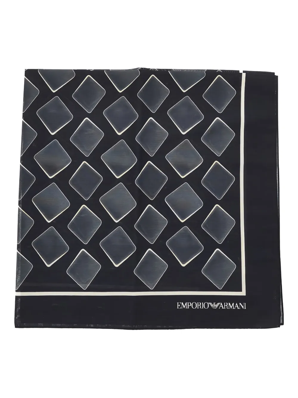 Emporio Armani Foulard met grafische print Blauw