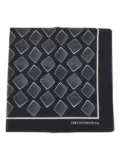Emporio Armani graphic-print foulard - Blue