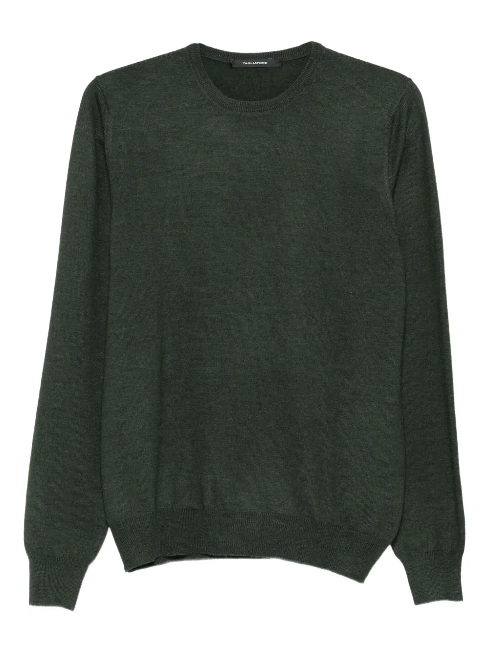 Tagliatore round-neck long-sleeve sweater | Green | Image 1