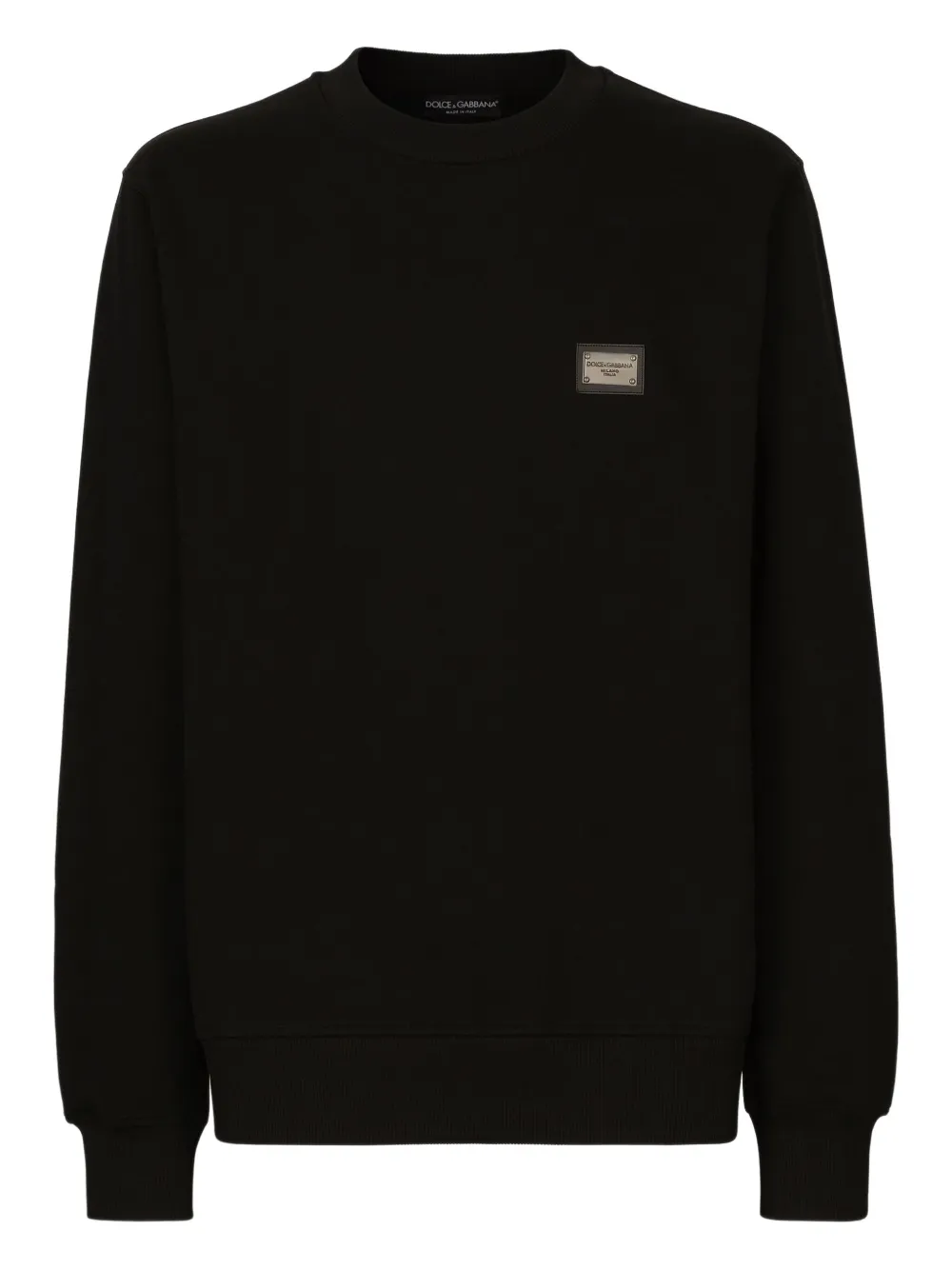 Dolce & Gabbana logo-plaque sweatshirt Zwart