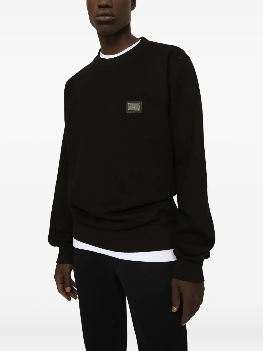 Dolce & Gabbana Sweater met logoplakkaat Zwart