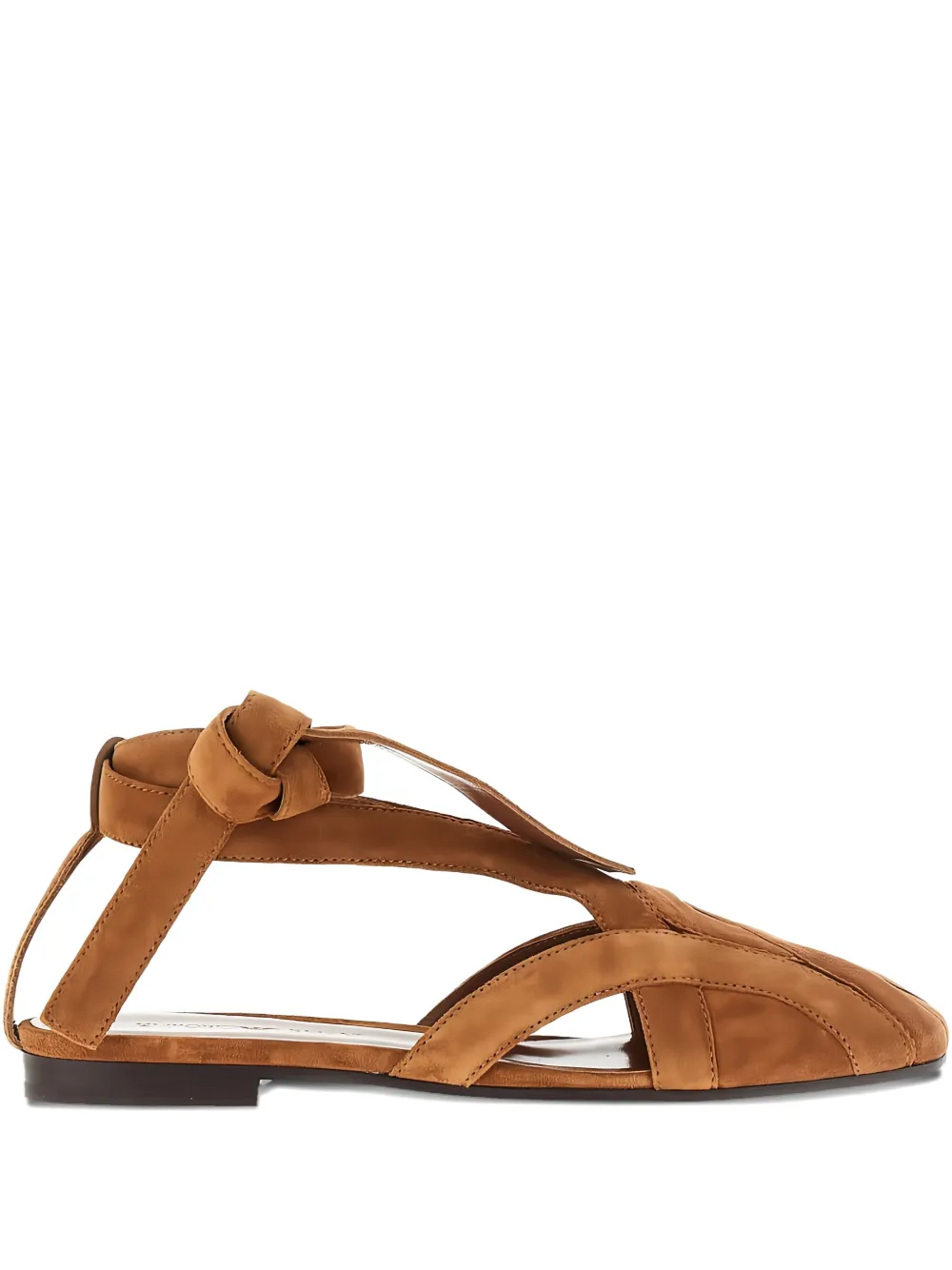 Emporio Armani Icon suede sandals Brown