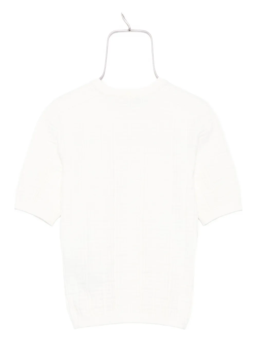 Balmain textured short-sleeve t-shirt Wit
