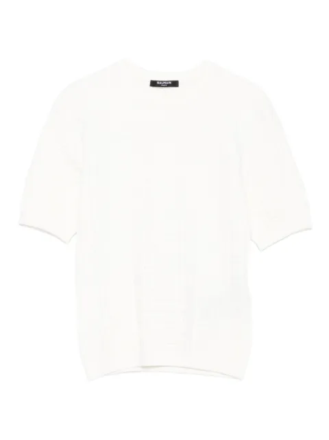 Balmain textured short-sleeve t-shirt