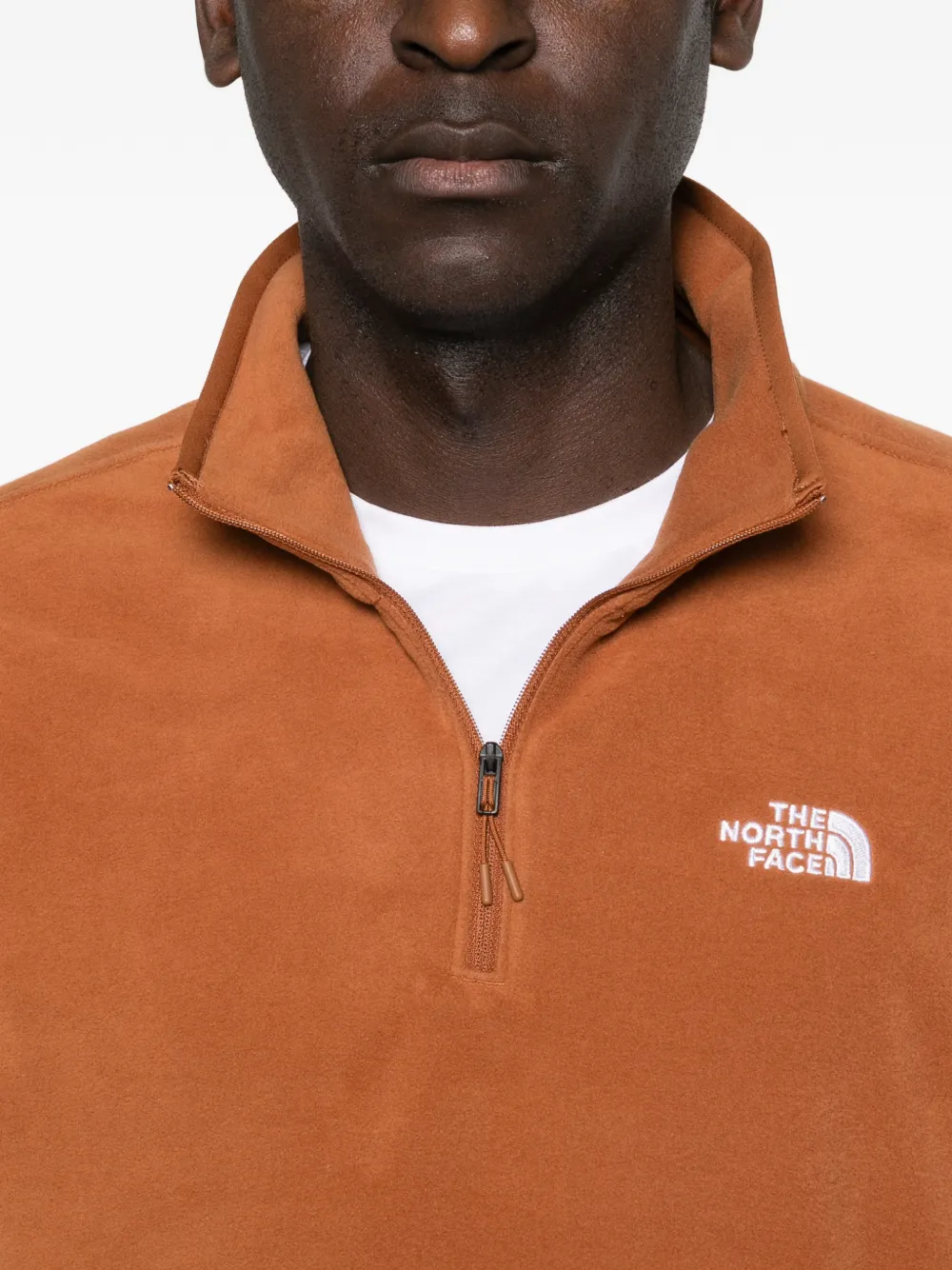 The North Face Sweater met kwart rits Bruin