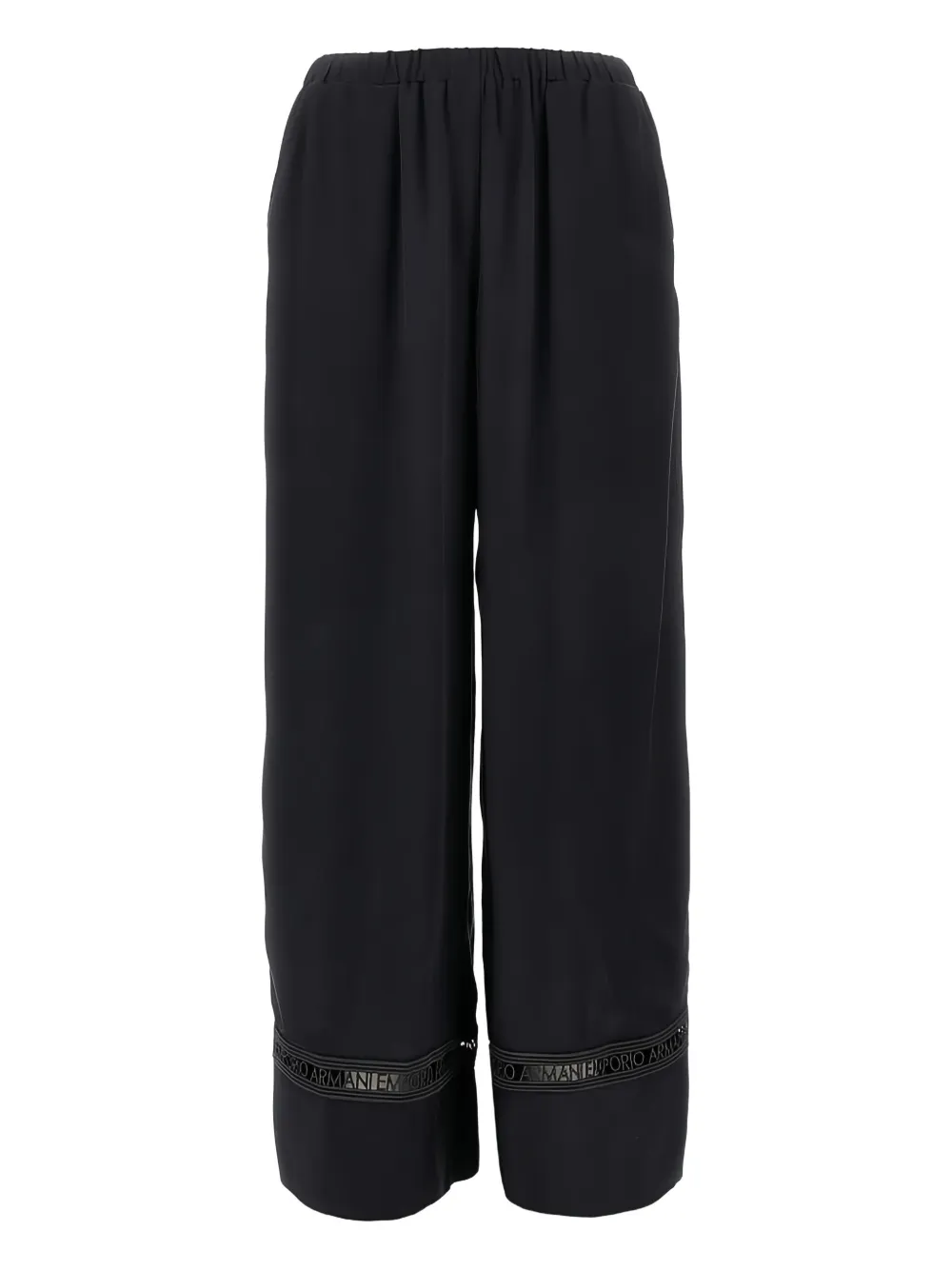 Emporio Armani Broek met logoband Zwart