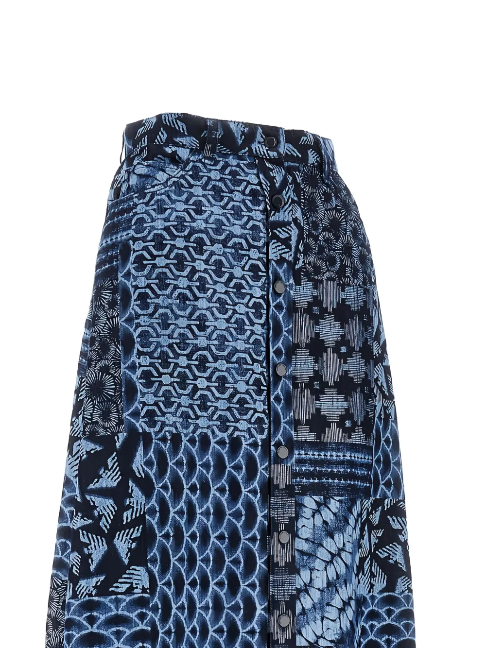 Emporio Armani printed denim skirt - Blauw
