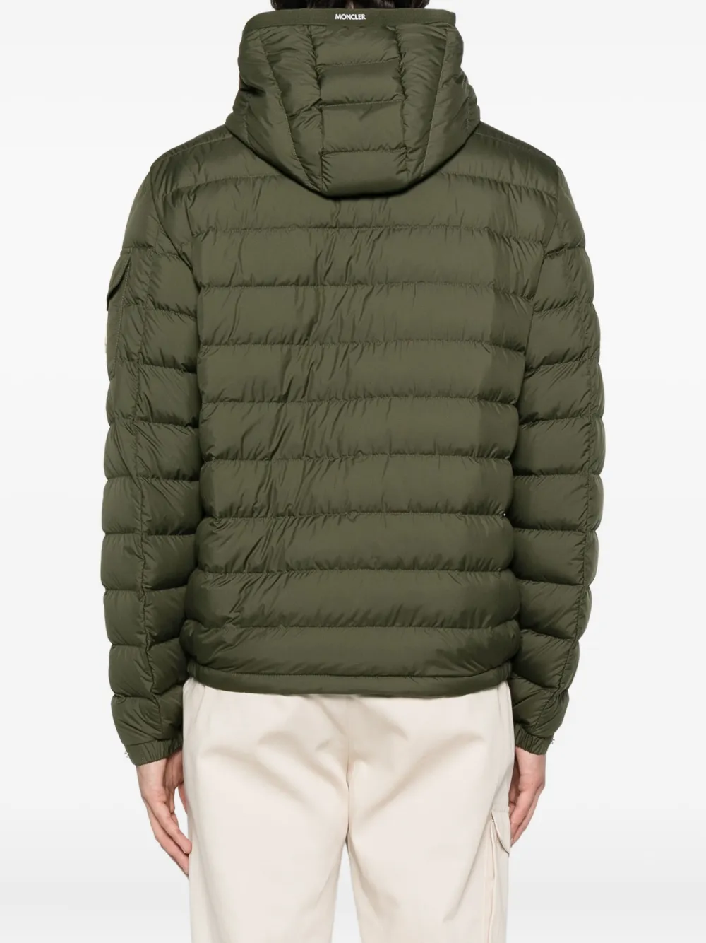 Moncler Galion gewatteerd jack met capuchon Groen
